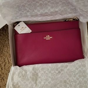 Burgundy couch hand bag